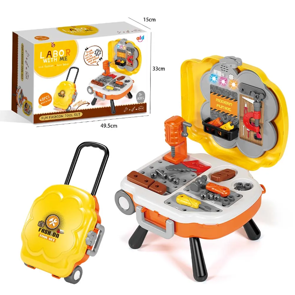 Puzzle Fun Tools for Boys Montessori Toys Portable Suitcase Kids Fun  Household Tool Set