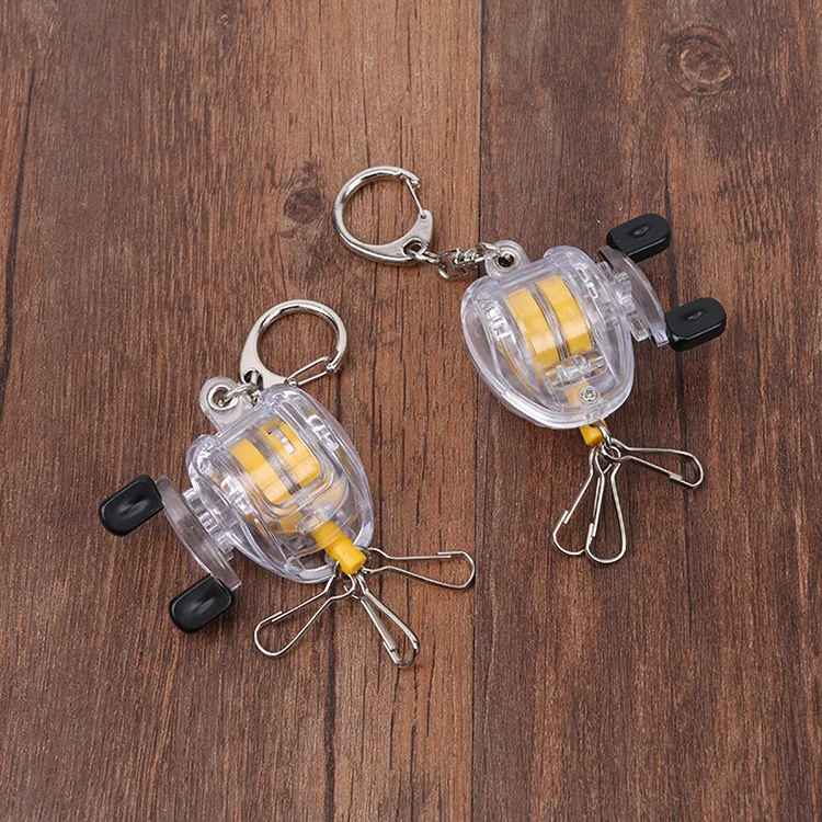 Jetshark Fishing Products Key Chain With Key Ring Fishing Reel Keychain Zinger Scroll Retractor Fishing Accessory