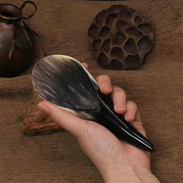 Natural horn shape guasha Scraping Plate Massage Board Muscle Relief Accessory Scraper Board