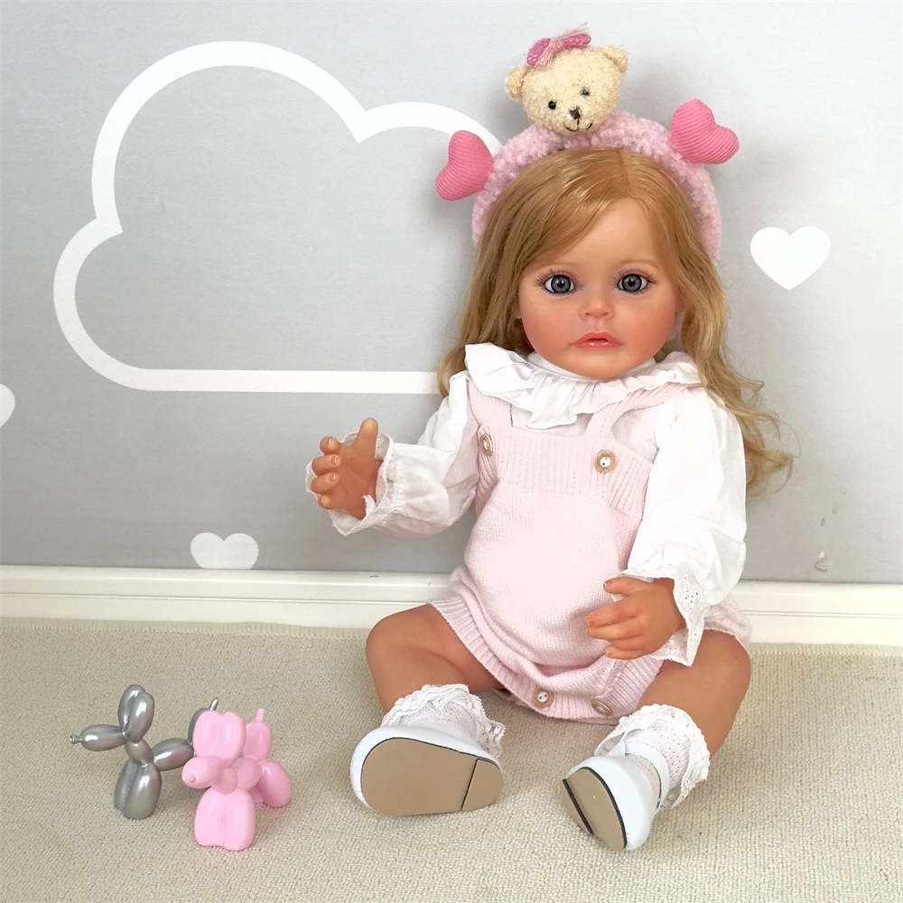 Creative Gifts 55CM Silicone Soft Vinyl Reborn Doll Arms Legs Lifelike Girls Toys Dolls Real Baby Dolls