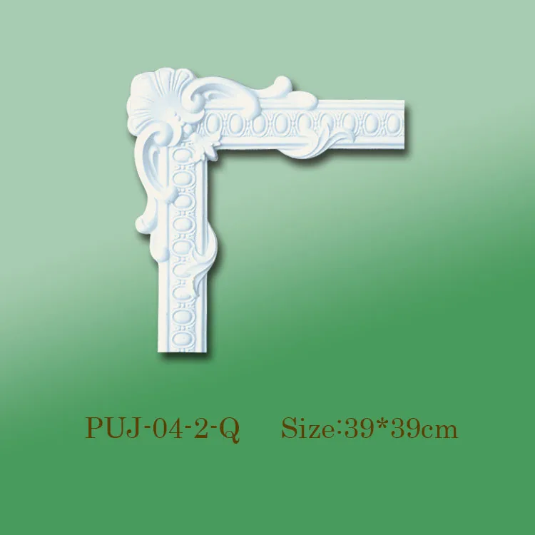 Banruo Factory Price PU Foam Hollowed Corner Veneer Ornaments and Ceiling Frame Moldings For Interior Decoration