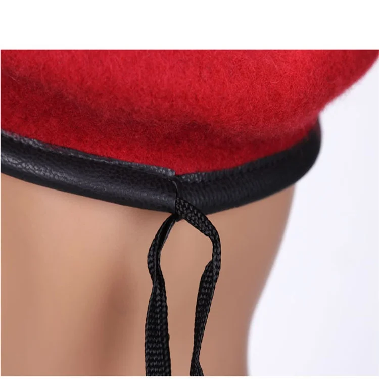 Lining Red Hat Men Women Black Green Plain Hat Fashion Customized Logo High Quality 100 Wool Custom Tactical Soft French Beret