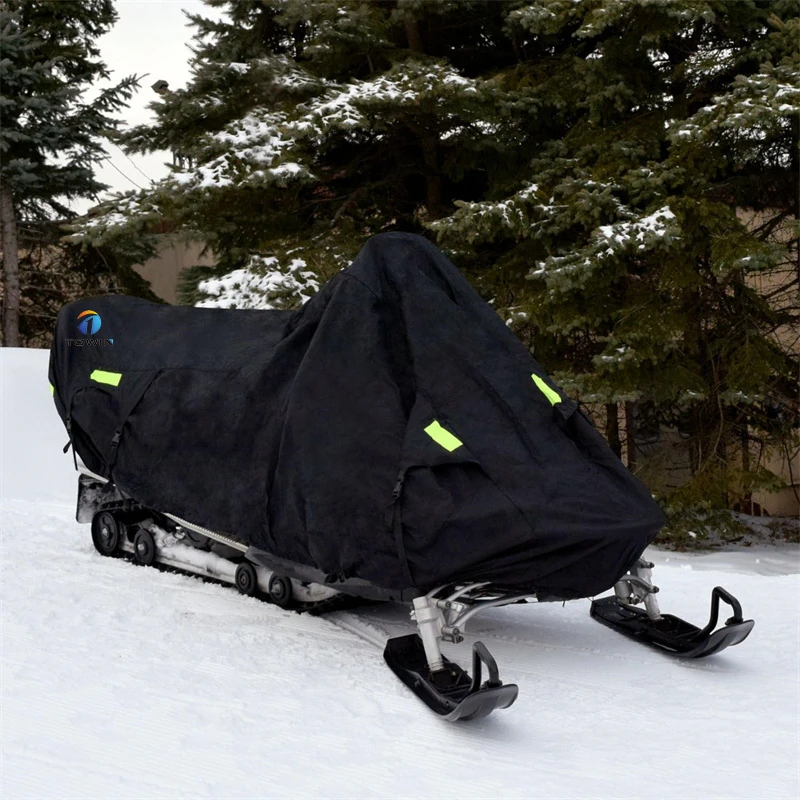 Heavy Duty Oxford Waterproof Sled Ski Cover Trailerable Snowmobile Storage Cover Fits up to 115'-145' Inch Long