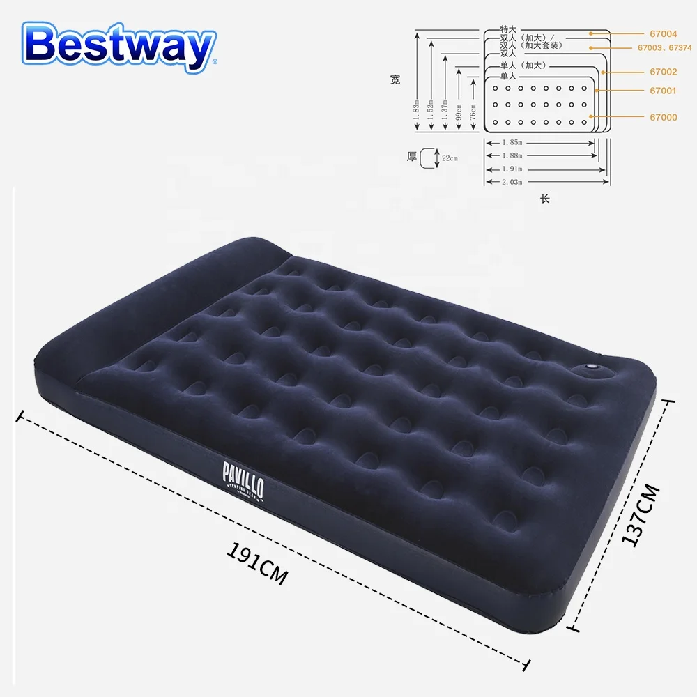 Bestway PVC Custom Air Mattress Comfort Inflatable Sleeping WithTwin Queen Full Inflatable Air bed