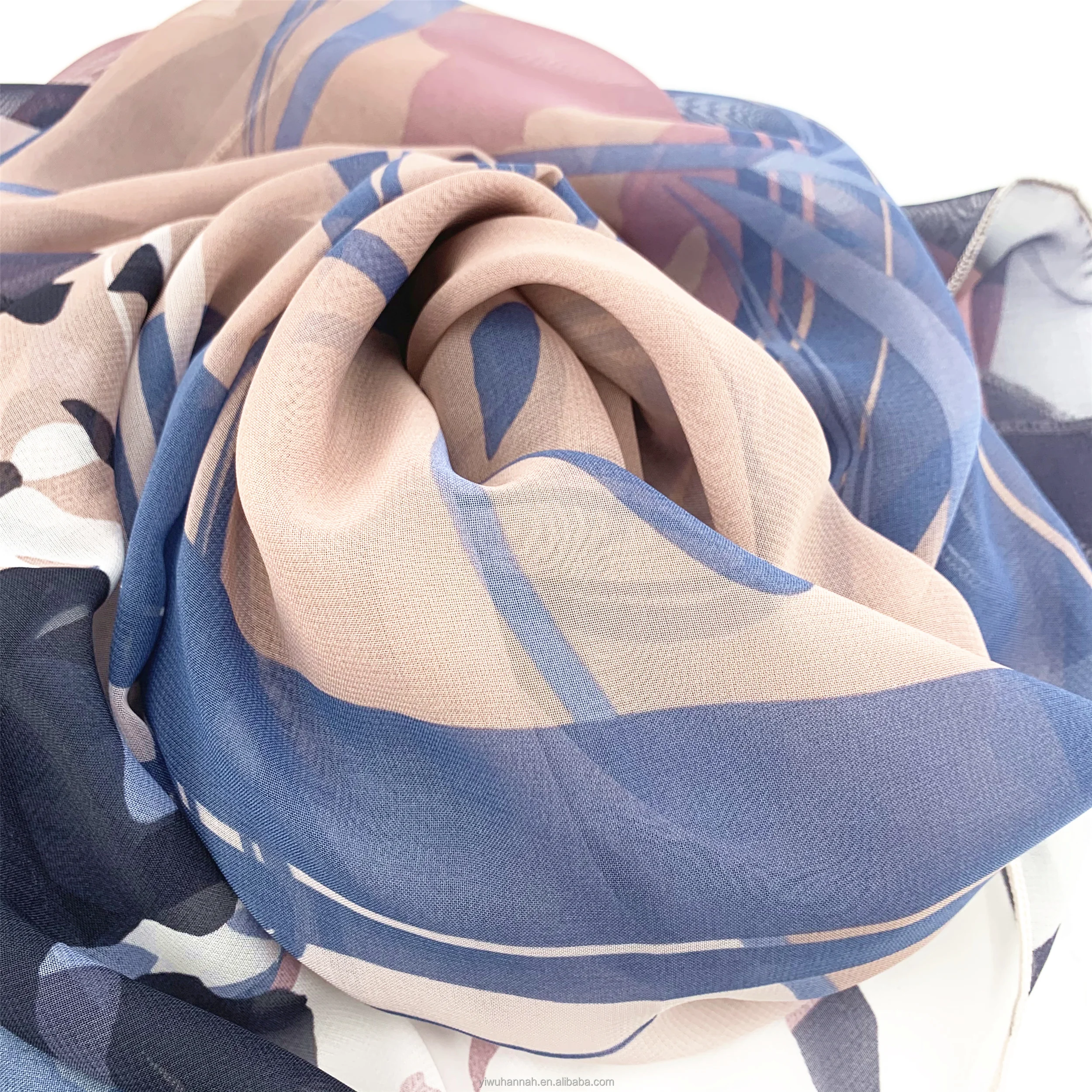 Подгонянные напечатанные эластичная bawal шифоновое Сетчатое платье хиджаб и Малайзия tudung bawal шарфы