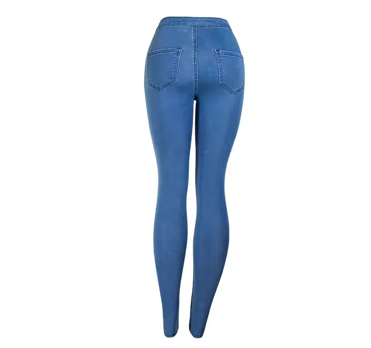 Skinny jeans woman 2024 autumn and winter retro modern texture worn casual flared jeans for women fashionable ladies denim jeans