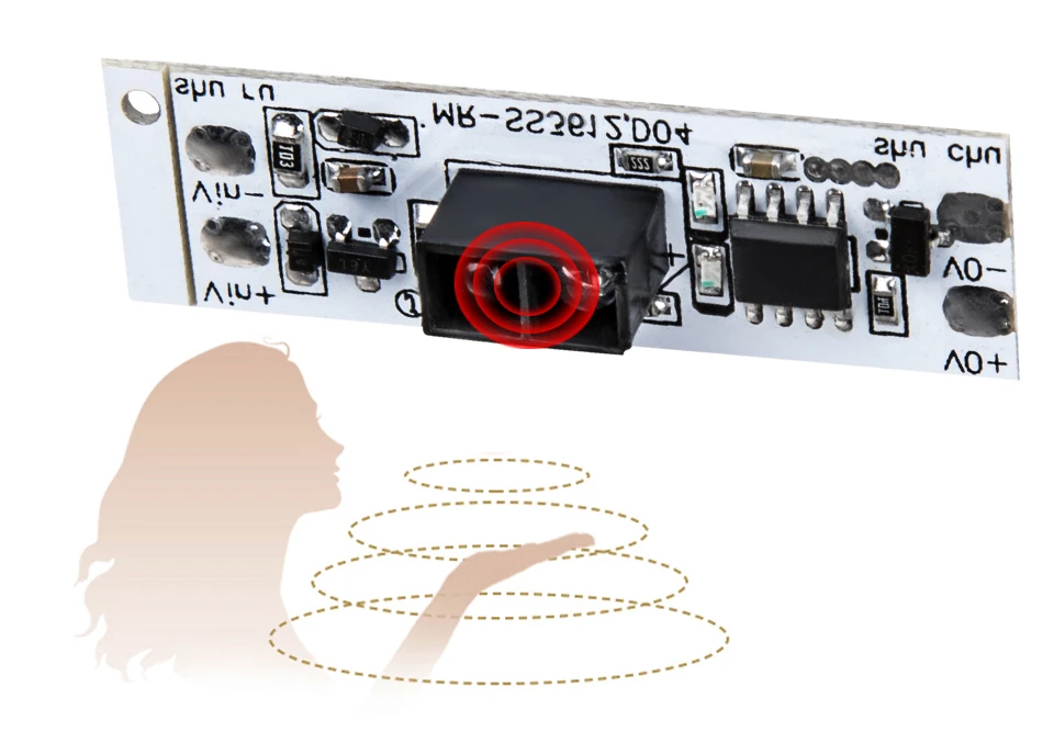 Finger Hand Sweep Sensor Smart Switch Module Short Distance Scan Sensor Motion Detector DC 12V 24V 3A Maximum 36W Light Switch