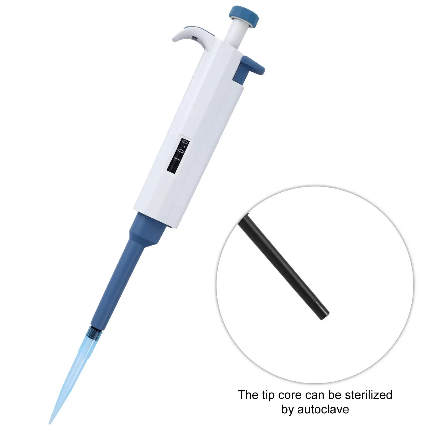 Medical Single Channel Micropipette Pen Variable Volume Half Autoclavable Digital Adjustable Pipette