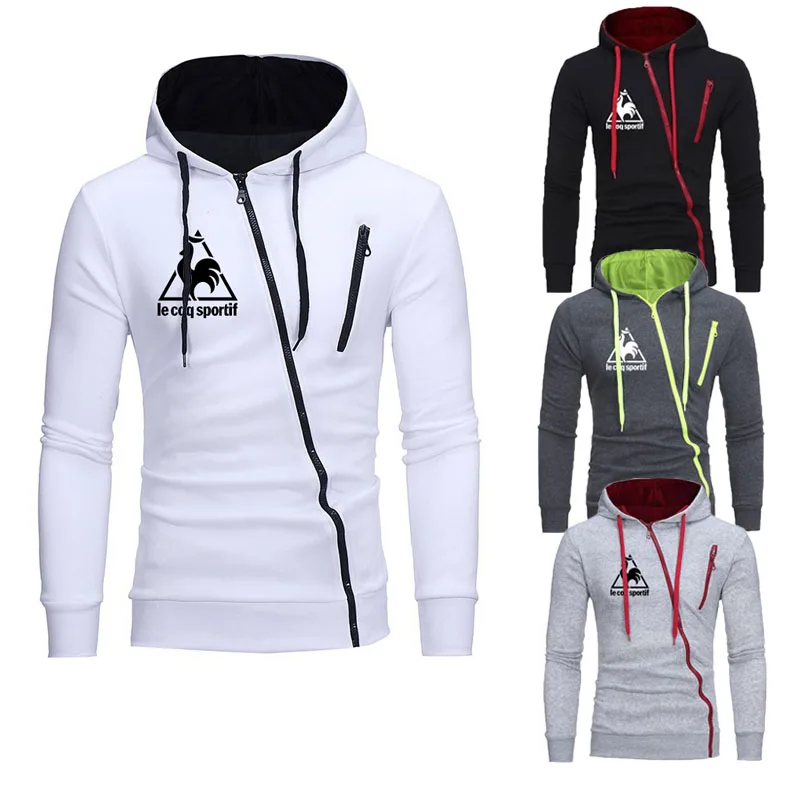 New Hoodies Men Autumn Casual Long Sleeve Hoodie Men Sweatshirts Slim Zipper Hoody Men Hooded Streetwear