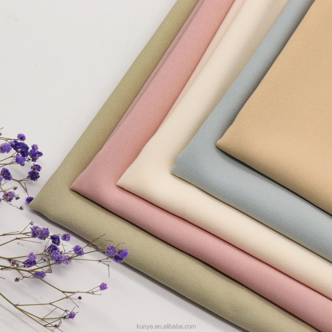 KUNYE organic eco medium weight NAIA acetate twill fabric for office wear