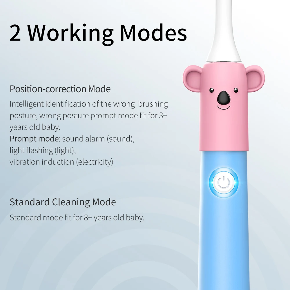 Electronic Rechargeable Sonic Toothbrush Electric Toothbrush Kids Wrong Posture Correction Edition Children OEM Soft Household