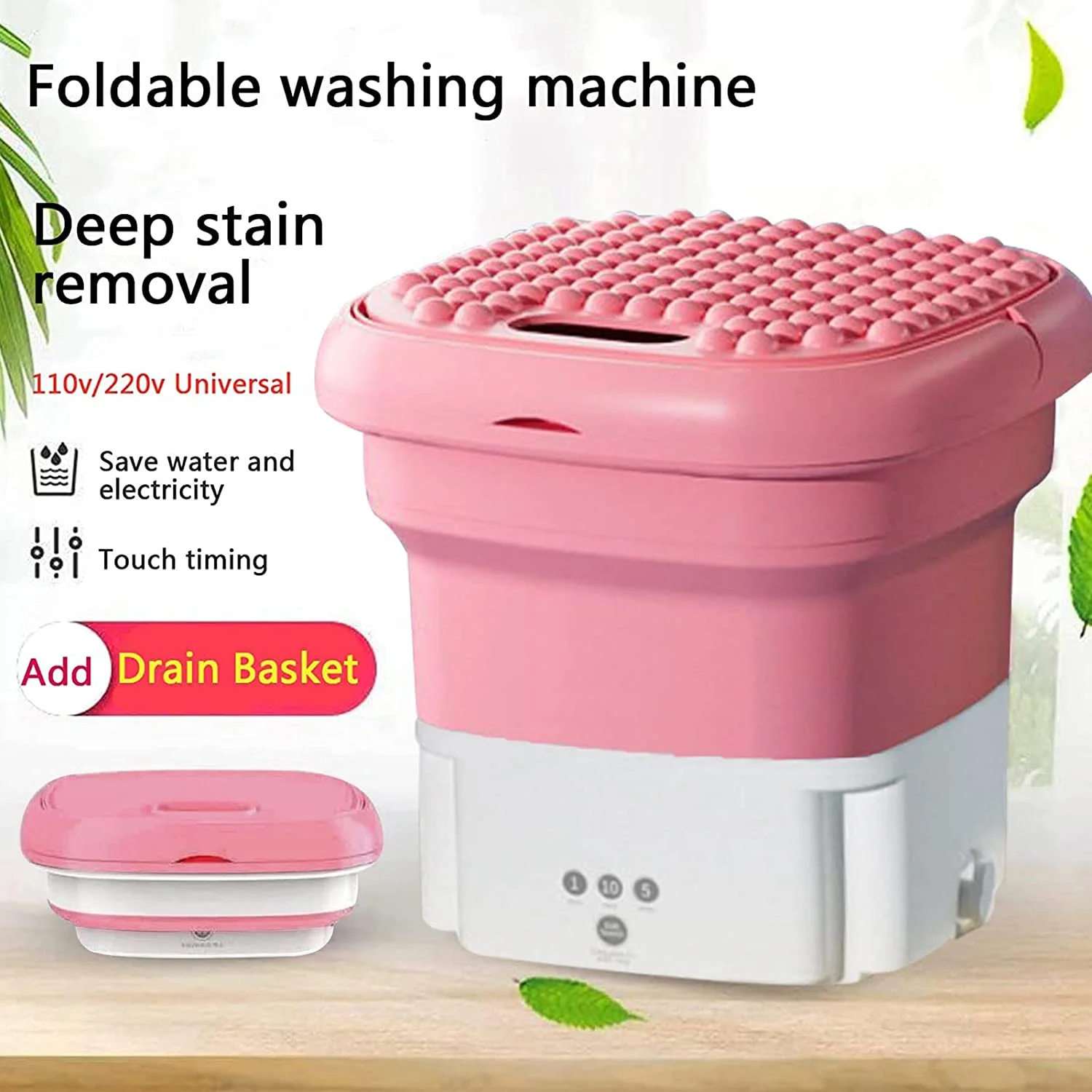 Factory direct  mini camping washing machine folding portable washing machine