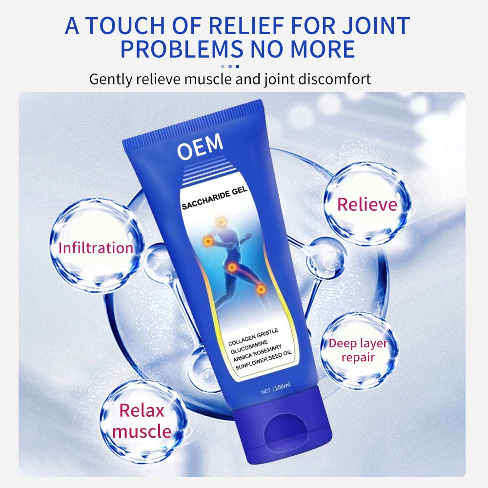 OEM ODM Small Blue Tube Herbal Ammonia Sugar Gel External Application Cream for Body Discomfort for Adults Knee Use