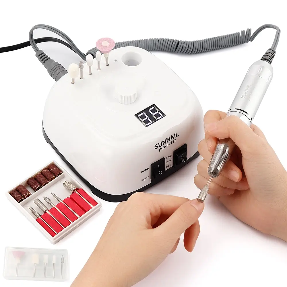 60W micromotor Nail sander pedicure manicura File Manicure Set  Electric strong 35000RPM Nail Drill Machine with Foot Pedal
