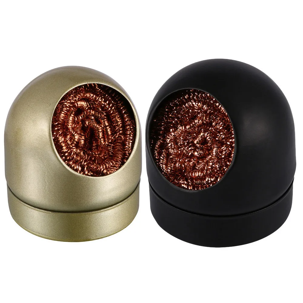 Cleaning Ball Desoldering Soldering Iron Mesh Filter Cleaning Nozzle Tip Copper Wire Cleaner Ball Metal Dross Box Clean Ball