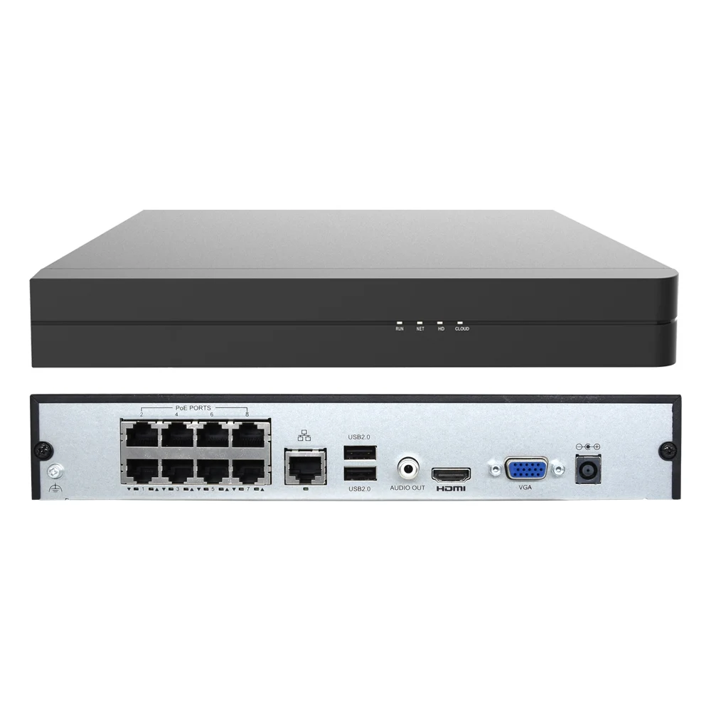 8CH 4K Guard Viewer POE NVR 8Pieces 8MP Full Color Night Vision Turret Dome NVR POE IP Camera CCTV Kits Security System