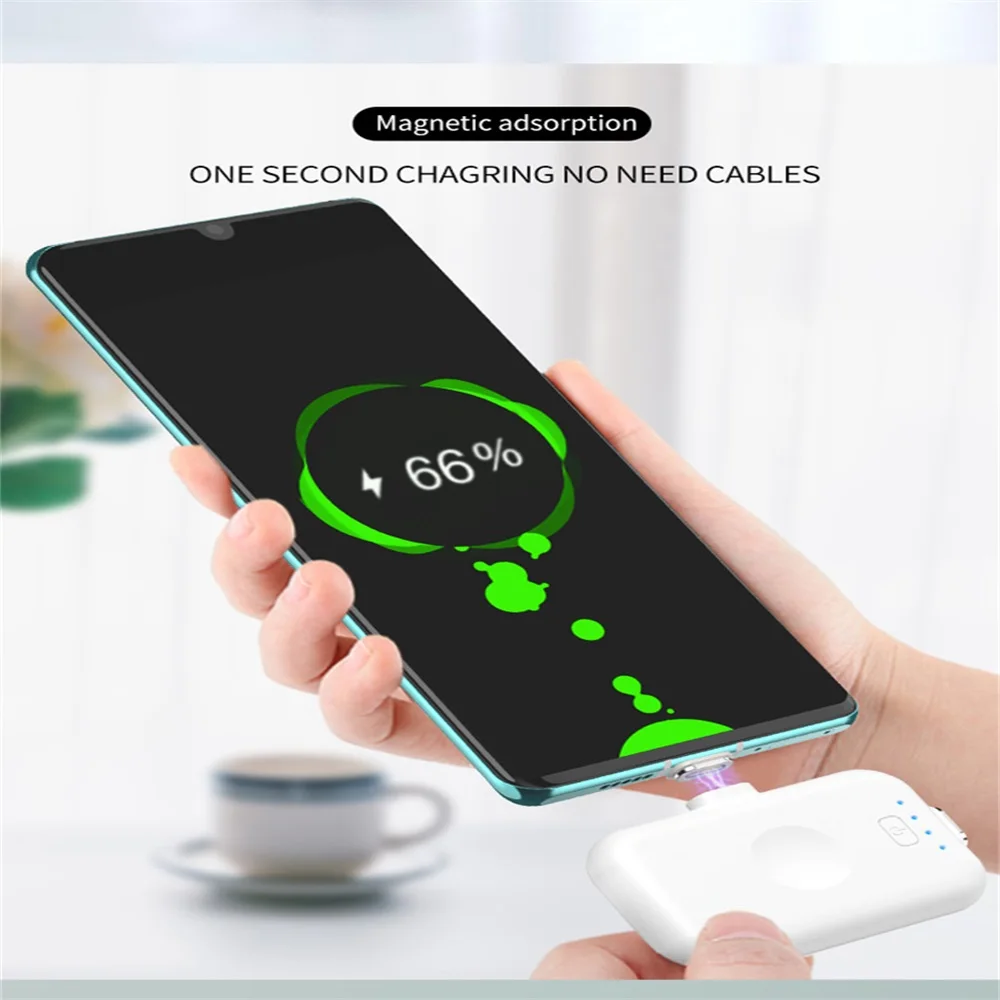 
Factory finger wirless charger power bank custom logo 10W Fast Charging 4 in 1 Rechargeable 10000mah Magnetic mini power banks 