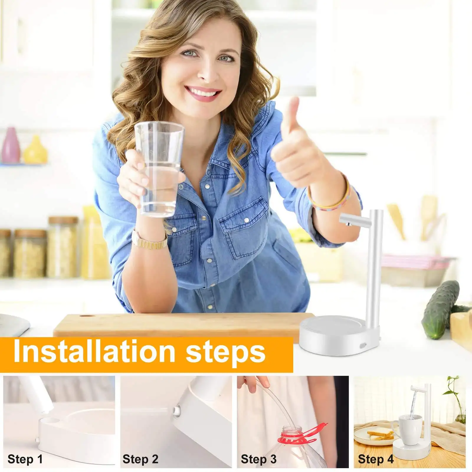 Оптовая продажа, заводская цена, портативный съемный Электрический насос для бутылок с водой на 5 галлонов, Интеллектуальный Настольный диспенсер для бутылок с водой