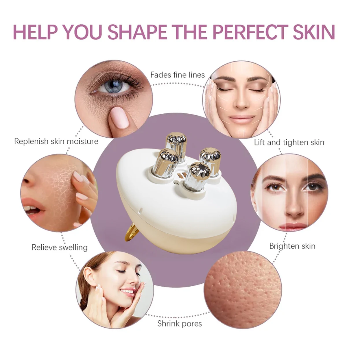 Rf Roller Slimming Machine Thin Face Body Shaping Relaxation Lifting Wrinkle Remover Facial Massage