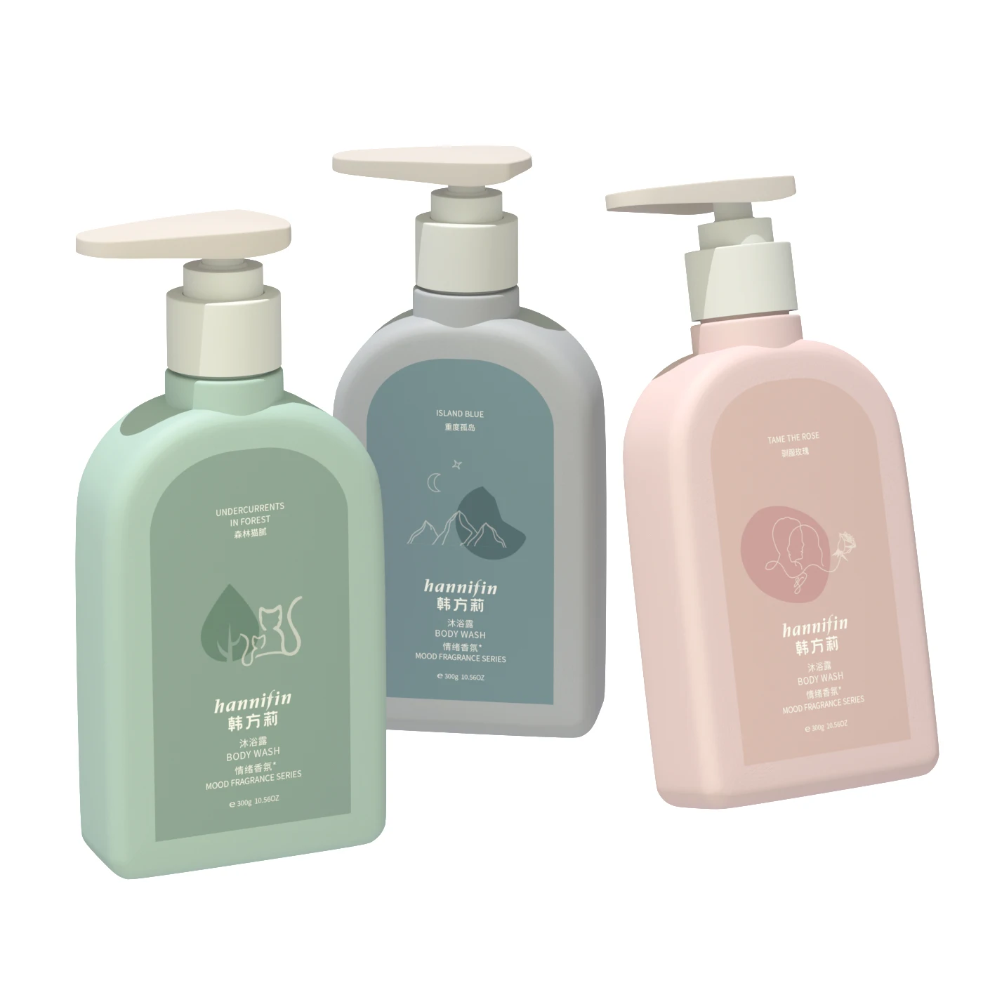 Hannifin Private Label Perfumed Natural body wash exfoliating commercial luxury Wholesale shower Gel