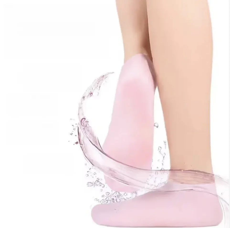 Hot Selling Silicone Moisturizing Socks Foot Care Softening Dry Cracked Feet Rough Skins Anti Slip Aloe Socks Spa Gel Socks