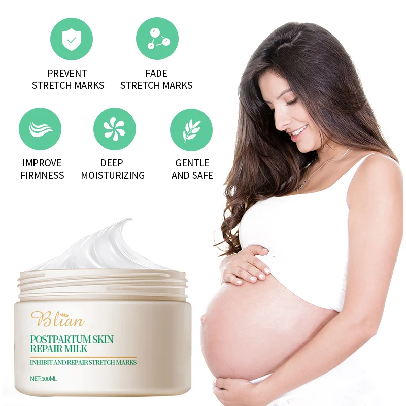 
High Quality Free Sample Private Label Postpartum Skin Repair Lotion Inhibit and Repair Stretch Marks Cream Skin Care 
