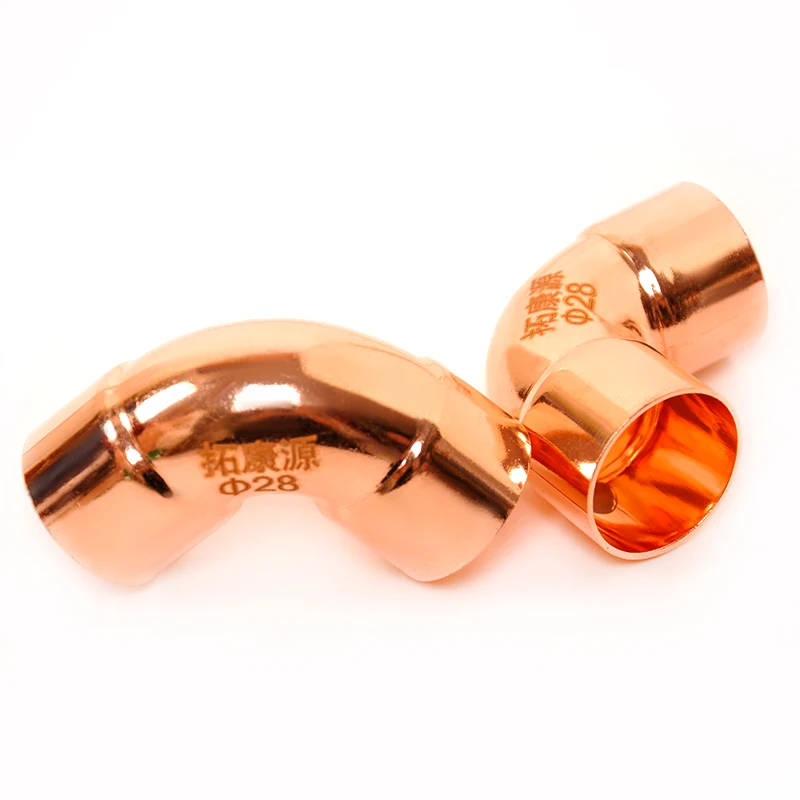 Медная чашка локоть для сварки фитинги труб кондиционирования воздуха медные холодильника