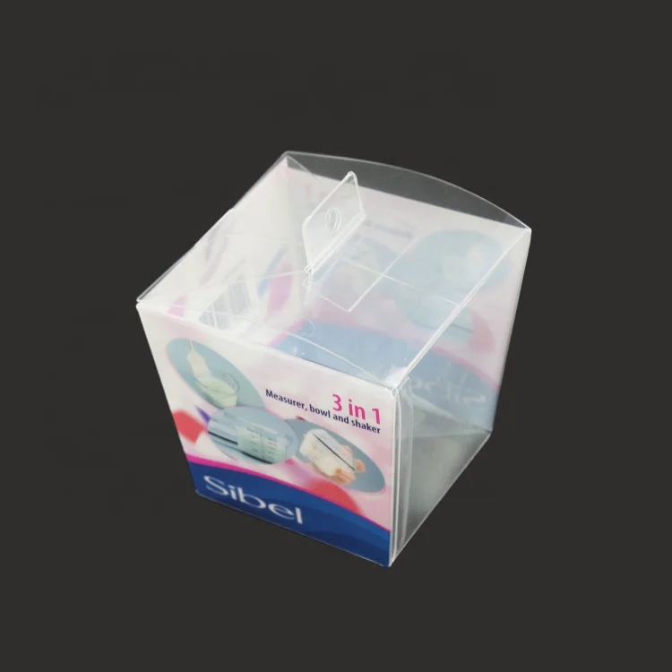 Hot Selling Transparent PET Plastic Gift Box Easy Folding Recycled Materials Embossed Printing for Blister Use
