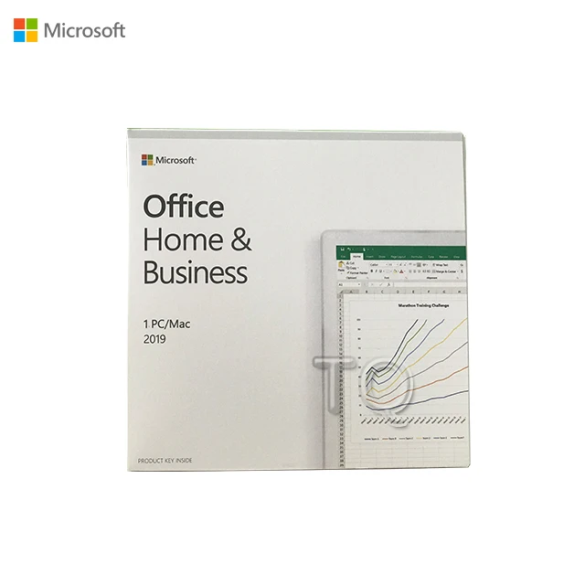 
 Microsoft Office 2019 для дома и бизнеса для Windows, цифровой розничный ключ, офис 2019 hb для windows DVD, полный пакет  