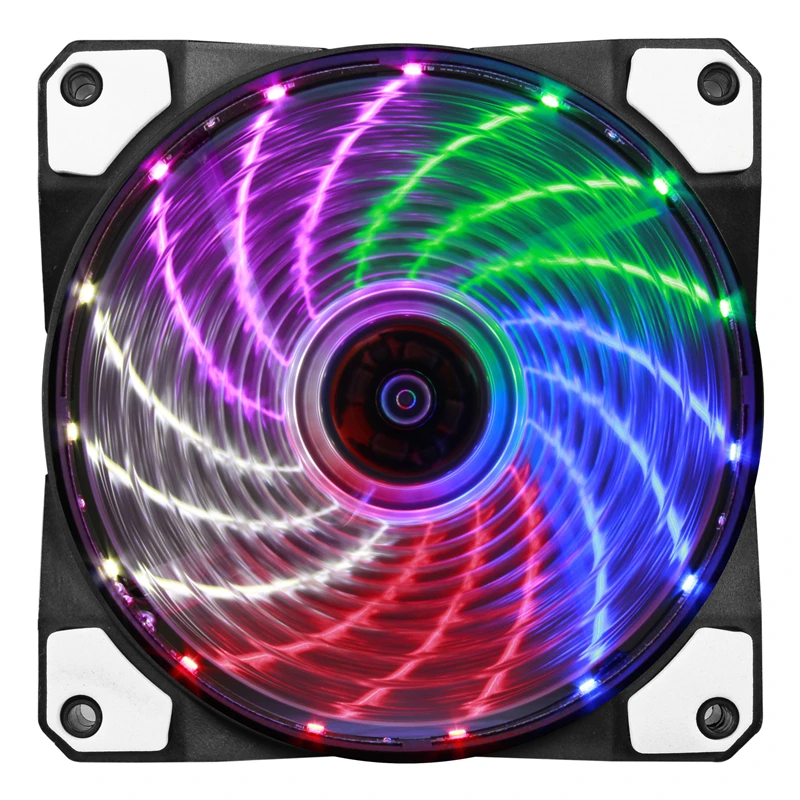 Computer case fan 12CM 12025 LED light Fan 1200 to RGB case fan quiet