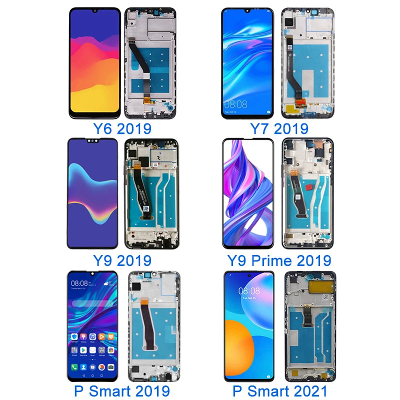 Для Huawei Y9 2019 LCD Y6 Y7 prime ЖК-сенсорный экран дигитайзер в сборе с рамкой для дисплея