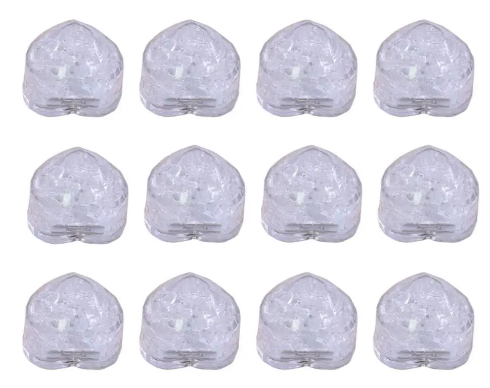 Light Up Ice Cubes Flash LED Glowing Heart Ice Cube for Bathtub Vase Wedding Club Bar Beer Tower arty Atmosphere Decor