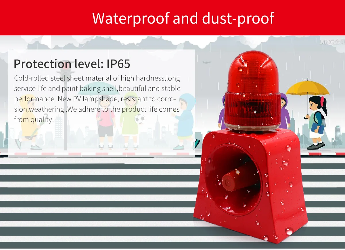 Industrial 10W LED Siren Warning Light  Led Flashing Beacon Signal Light Support Customized