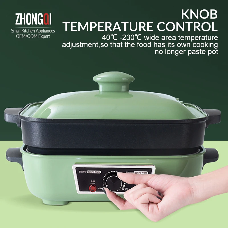 Wholesale OEM Household Smokeless Takoyaki Small Electric Hot Pot Bbq Grill Multi-function Cooking Pot