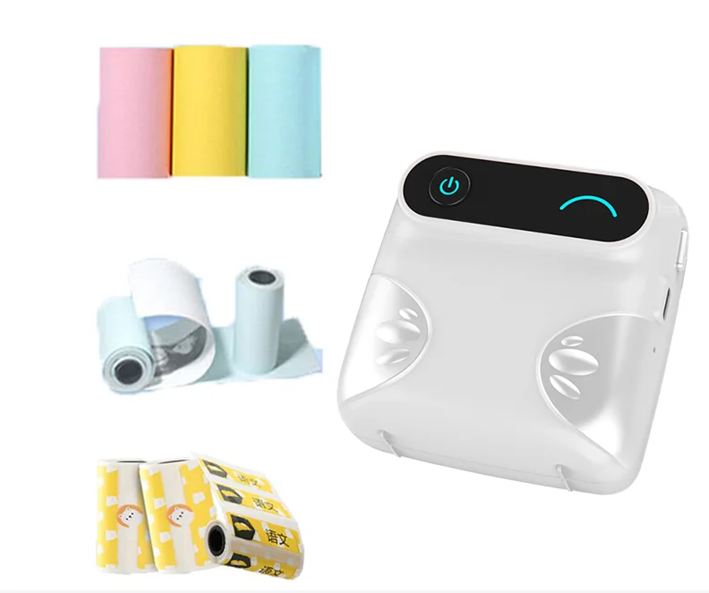 Мини Смарт Портативный bluetooth стикер бумажный принтер наклейки принтер и автомат для резки