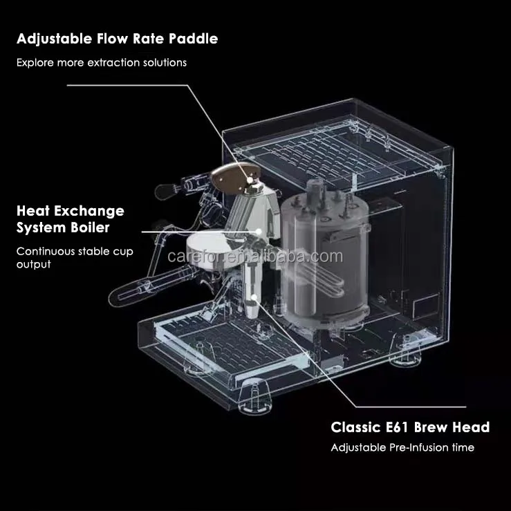 2024 Espresso Machine Stainless Steel Electric Espresso Machine Coffee E61 Espresso Machines
