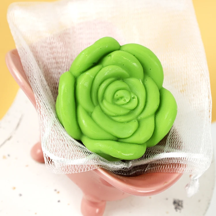2024 New Organic Customizable High Quality Bath Soap Natural Ingredients Rose-Shaped Handmade Soap for Adults Romantic Body Use
