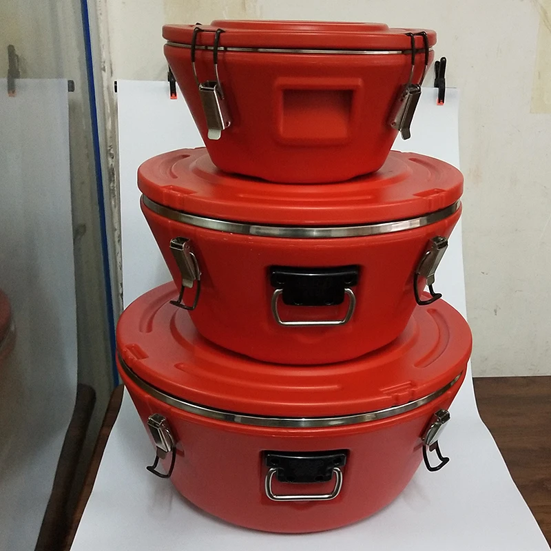 3PCS Set Stainless Steel Insulated Casserole Food flask Serving Hot Pot Food Warmer Set