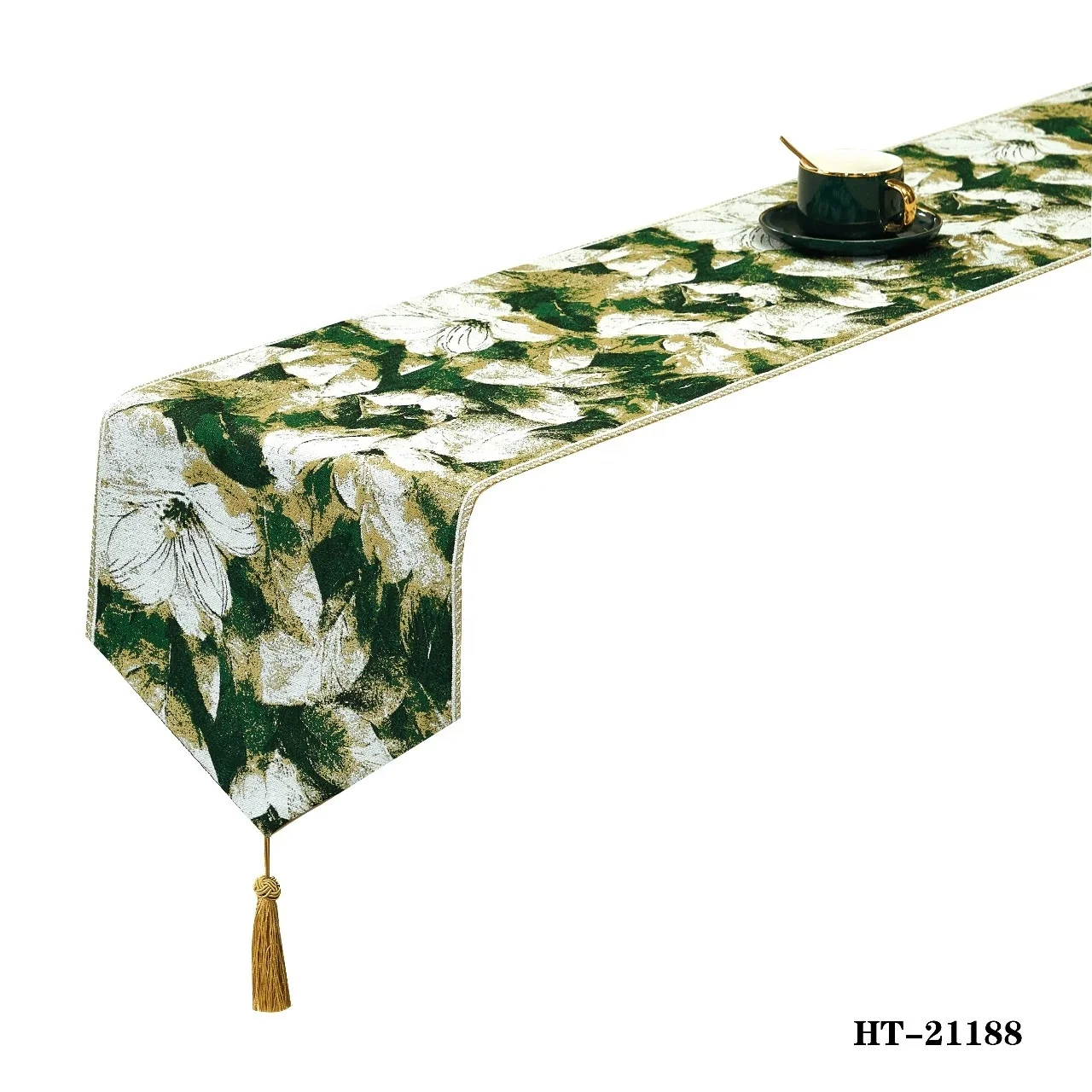 Custom Table Runners Jacquard Flower Table Runner Wedding