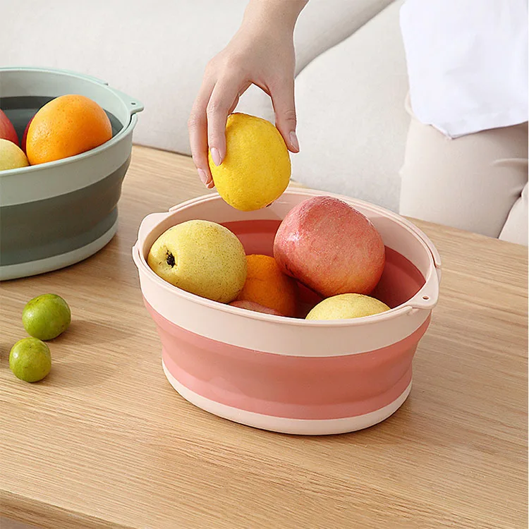 2pcs/set Collapsible Bucket and Collapsible Strainer Durable Pop Up Bucket