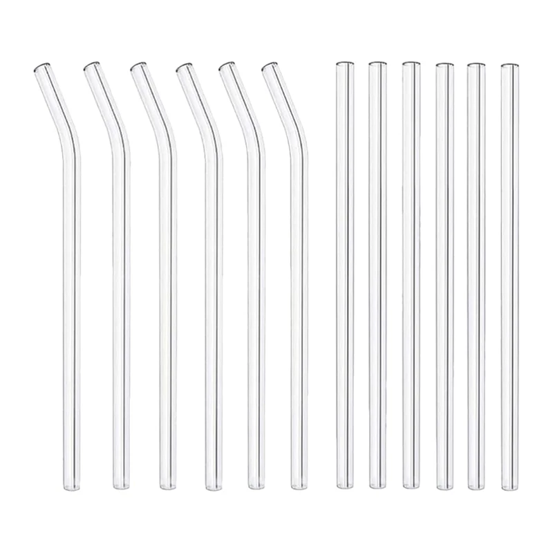 Оптовая Продажа с завода 14 мм * 200 стеклянная солома из боросиликатного стекла соломинка для питья аксессуары термостойкая многоразовая палочка