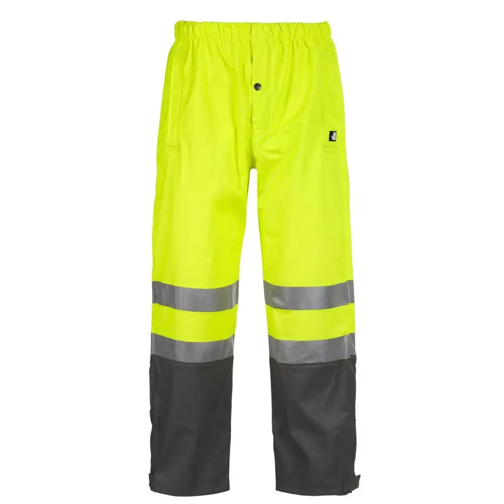
Fishery heavy duty work pants pvc pu quality waterproof pants high visibility tapes wide leg pants for work 