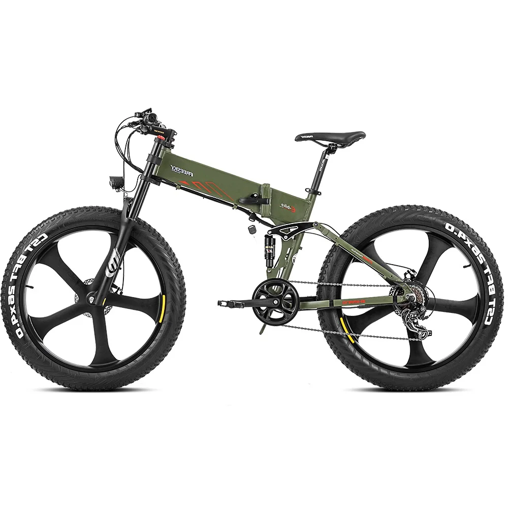 
New folding bike 26 inch in 2021 downhill bike full suspension with LCD display 500w folding electric bike with 7SP 