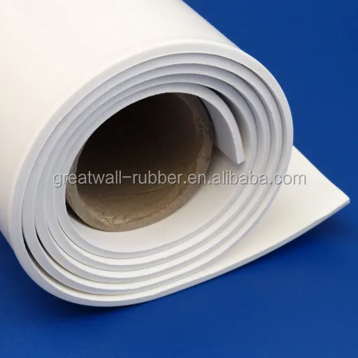 white 3mm fire resistant silicone rubber sheet roll mat