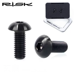 2pc Risk Titanium Bike Water Bottle Holder Bolts M5*12mm Bicycle Bottle Cage Screws Ultralight MTB Cycling Bottle Holder Bolts