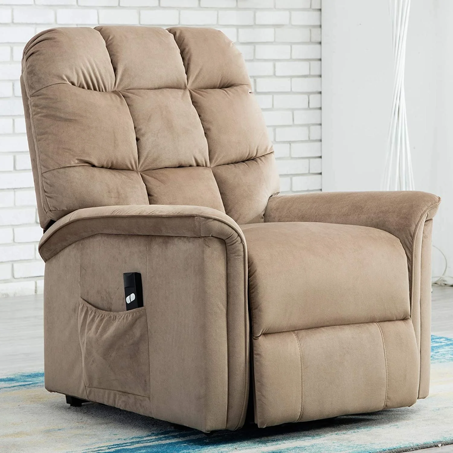  Мебель JKY удобное кресло-шезлонг из мягкой ткани с электрическим подъемником и дистанционным управлением для пожилых людей