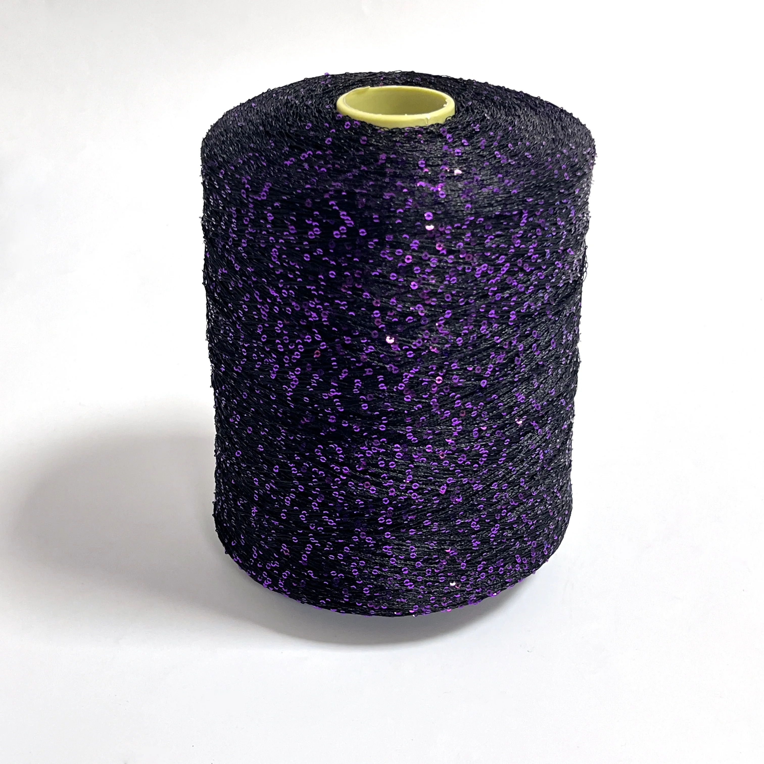 New Colored 2MM-6MM GRS Sequin Yarn Wholesale Wool Blends Knitting Yarns Crochet Thread