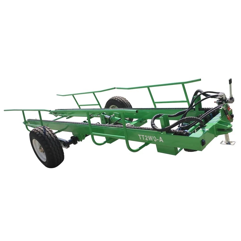 Flexibly load grape orchard trailer crawler fruit bin trailer customizable lifting height  bin trailer