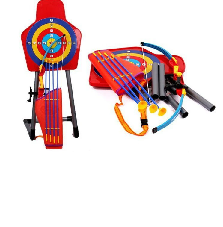 2022 Plastic Kids Outdoor shooting target sports game Bow and Arrow Archery China Children  parent-child toy