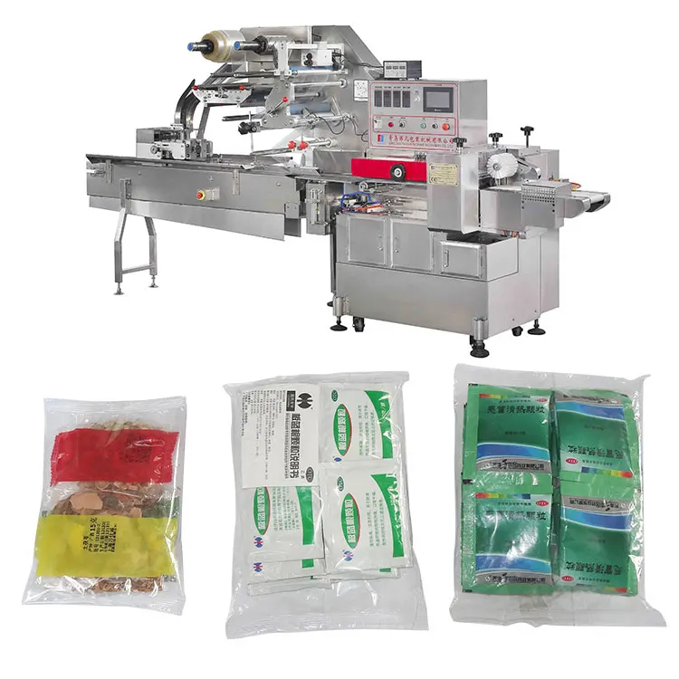 Multi-Function Horizontal flow packing machine for ice lolly/candy/chocolate bar snack food pouch